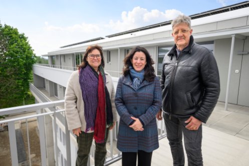 Bild mit RR Tanja Soland, IBS-Leiterin Barbara Rentsch und Architekt Dietrich Lohmann